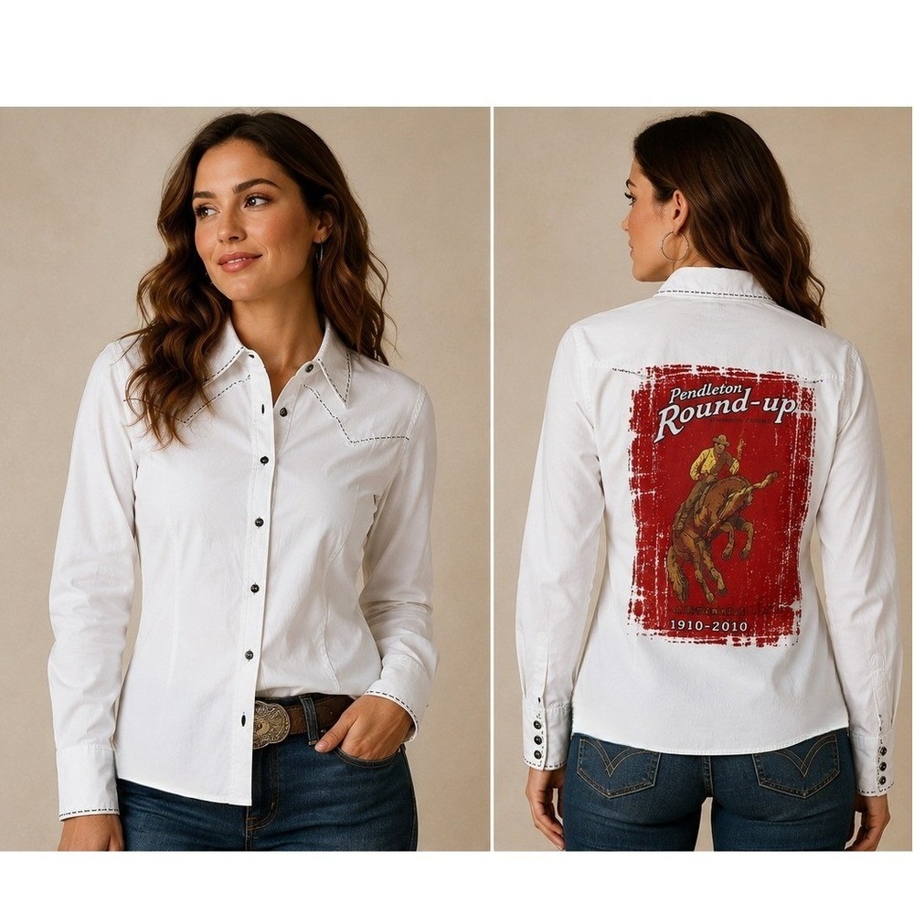 Pendleton Round-Up 1910-2010 Centennial Women's XL Western Rodeo Shirt